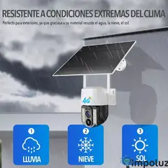 GENERICO - Camara Panel Solar 4g Motorizada Exterior Detección Humana