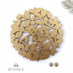 MYARKA LATINA - Individual Para Mesa Doble faz x4unidadesNido Color Plata/Dorado 42 cm