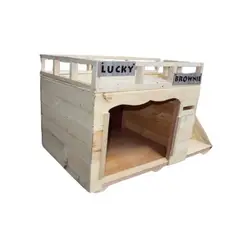 WOOD PETS - Casa Terraza En Pino Para Perros