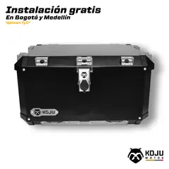 KOJU - Maletero en aluminio para moto-59L tono NEGRO marca