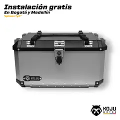 KOJU - Maletero en aluminio para moto-59L con accesorios