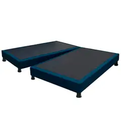 DORMILANDIA - Base cama dividida azul king 200x200