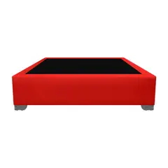 MAGIC CLASS - BASE CAMA PREMIUM TOP 100X190 ECOCUERO ROJO