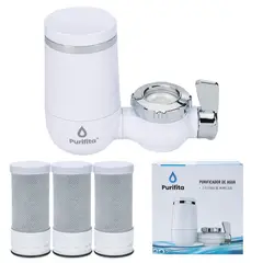 COREAQUA - Filtro Purificador Agua Llave Grifo Purifita +filtros Extra