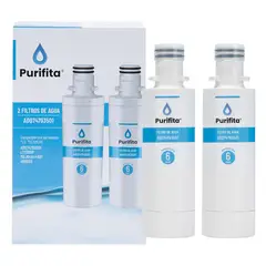 COREAQUA - Filtro De Agua Para Nevera LG Adq73693901 Set X2-