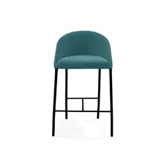 VENECIA - Butaco de Bar Lorenzo en Tela Petróleo