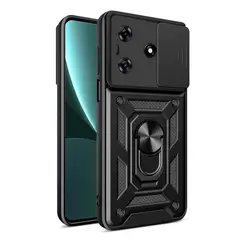 GENERICO - Funda Case Protector De Cámara Slider Compatible Tecno Spark 10C Negro