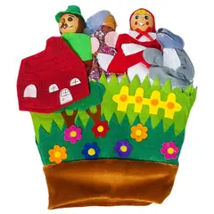 GENERICO - Títeres De Dedos De Caperucita Roja En Guante 5 Personajes