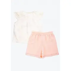 BABY PLANET - Conjunto Corto Camiseta Y Short Para Niña Baby Planet.-