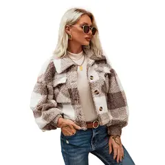 SYK - Saco Para Mujer Oversize Peludo Beige