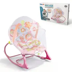 BABY ON - Silla mecedora,vibradora y musical para bebe 3 en 1 Conejo