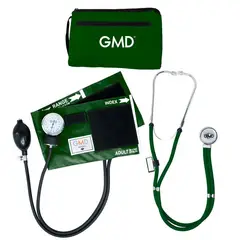 GMD - Kit Tensiometro Manual + Fonendoscopio Rappaport Color Verde Oscuro
