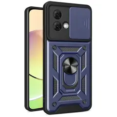 GENERICO - Funda Case Protector Cámara Slider Compatible Motorola G84 5G Azul