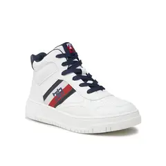 TOMMY HILFIGER - Tenis Altas Para Niños Blanco