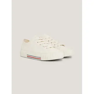 TOMMY HILFIGER - Tenis Con Cordones Para Niñas Blanco