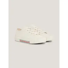 TOMMY HILFIGER - Tenis Con Cordones Para Niñas Blanco