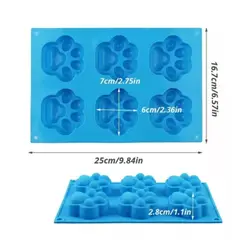 AFM - MOLDE HUELLA SILICONA MASCOTAS X 6 - REPOSTERIA