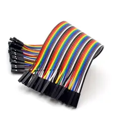 GENERICO - Jumper Hembra 20cm H-H Protoboar Arduino Circuito 40Cables