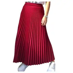 VIRTUD - Falda plisada maxi larga