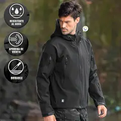 COMPRALOENCASA COM - Chaqueta Impermeable Rompe Vientos Moto NEGRO MK-016