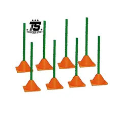 GENERICO - Bastones 1,2m Bases Domos 15 Cm Kit Entrenamiento Deportivo