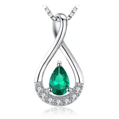 ALHAJAS - Collar Para Mujer Esmeralda Rusa Y Circones