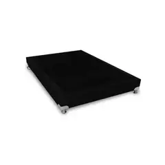 MAGIC CLASS - BASE CAMA BOSTON DE LUJO 90X190 MICROFIBRA NEGRO