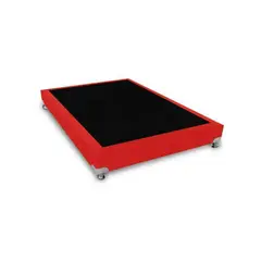 MAGIC CLASS - BASE CAMA BOSTON DE LUJO 120X190 MICROFIBRA ROJO