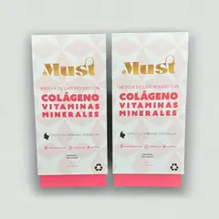 MUST - Café enriquecido con Colágeno con 9 vitaminas y 3 minerales X 720g