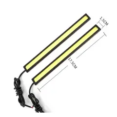 UNIVERSAL - 2 regletas tira luz led drl azul cristal 17cm carro/moto