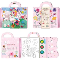 JUGANDO Y EDUCANDO - Set De Arte Y Manualidades Libro Colorear Con Agua Niñas
