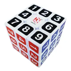 GENERICO - Cubo Rubik 3x3 Sudoku Numeros Blanco Pintado Economico