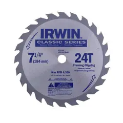 IRWIN - DISCO SIERRA PARA MADERA 7.1/4"X 24TPI EJE 5/8"
