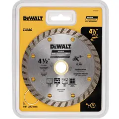 DEWALT - DISCO DIAMANTADO DE 4,1/2" TURBO CORONA CONTINUA