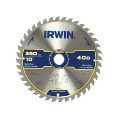 IRWIN - DISCO SIERRA PARA MADERA 10" X 40TPI EJE 30MM