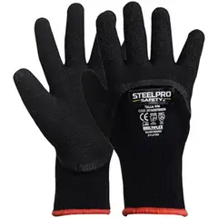 STEELPRO - GUANTE WARM T-L NEGRO 3/4 LATEX