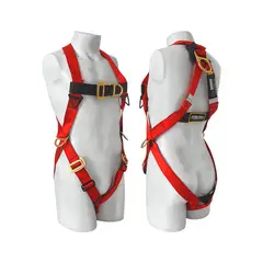 STEELPRO - ARNES CUERPO COMPLETO EN "H" 4 ARGOLLA ECO ROJO