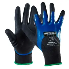 STEELPRO - GUANTE MULTIFLEX NITRILO/NITRI SANDY POLIESTER T-L