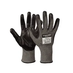 STEELPRO - GUANTE NITRILO FOAM ANTICORTE CUT-5 MULTIFLEX T-XS