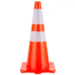 GENERICO - CONO VIAL 70 CM 2 CINTAS CL 1 BASE NARANJA