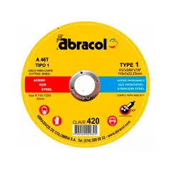 ABRACOL - DISCO PARA CORTE FINO D/PROPOSITO 4.1/2" (3 UNDS)