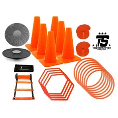 GENERICO - Escalera Agilidad + Conos + Base + Aros Kit Deportivo Sport