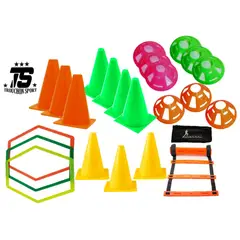 GENERICO - Escalera Deportivas + Conos + Platillos + Set Entrenamiento