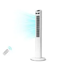 SANKEY - Ventilador de Torre a Control Remoto de 107 cm Blanco