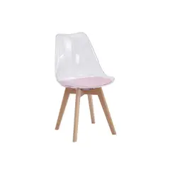 GENERICO - Silla Eames Transparente Tulip con cojin diseño nórdico