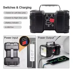 GENERICO - Linterna Reflector Led Recargable Super Potente W844