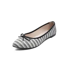 MOLECA - Baleta Negro-Blanco Tecido