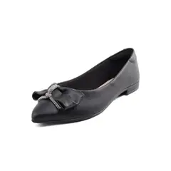 MOLECA - Baleta Negro- Aplique Plata