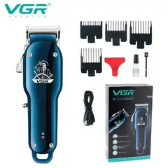 VGR - Cortadora De Pelo Barba Clipper V-679 Ajuste Hoja Recargable Azul