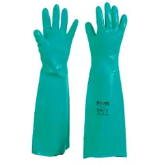 STEELPRO - GUANTE NITRILSAFE NITRILO VERDE 18"T-10 ESP 22Mil